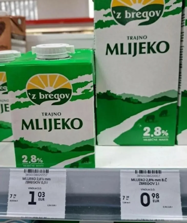 Slika mlijeko zbregov