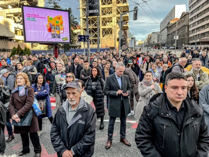 Protesti beograd srbija AA