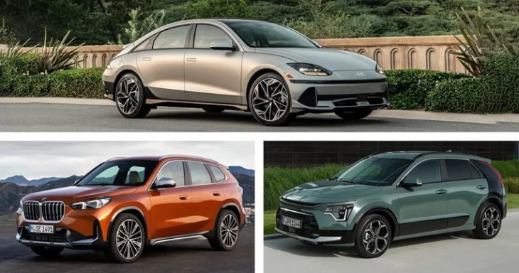 Auta. Kia, Hyundai, BMW, Lucid