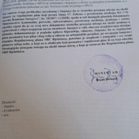 Dokument kojima je odobreno krcenje sume na Bjelasnica 6