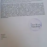 Dokument kojima je odobreno krcenje sume na Bjelasnica 6