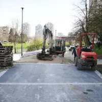 Sarajevo radovi na izgradnji setalista uz Miljacku Novi Grad 4