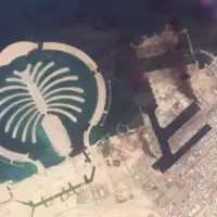 Dubai UAE napad iran 03 Satelitski snimak snimljen u nedjelju prikazuje dva velika pozara u luci Jebel Ali u Dubaiju