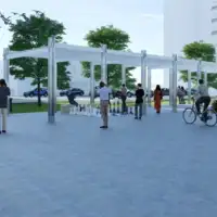 Radovi na rekonstrukciji parka na Trgu heroja u Opcini Novo Sarajevo 1