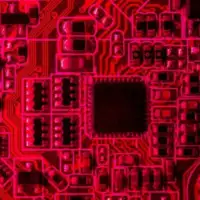 Red themed circuit board with chip close up 1 640x363