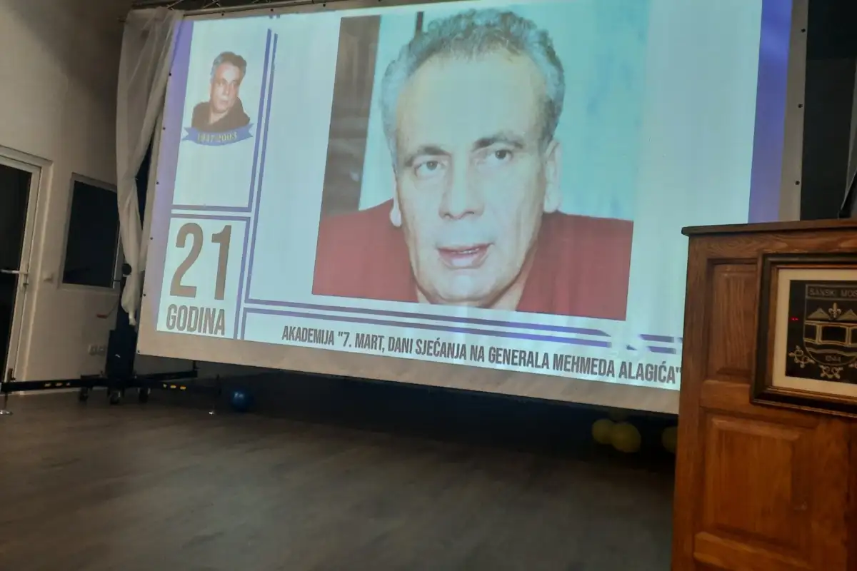 Sanski Most Akademija povodom 21.godisnjice od smrti generala Mehmed Alagić