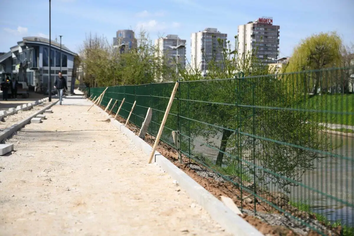 Sarajevo radovi na izgradnji setalista uz Miljacku Novi Grad 2