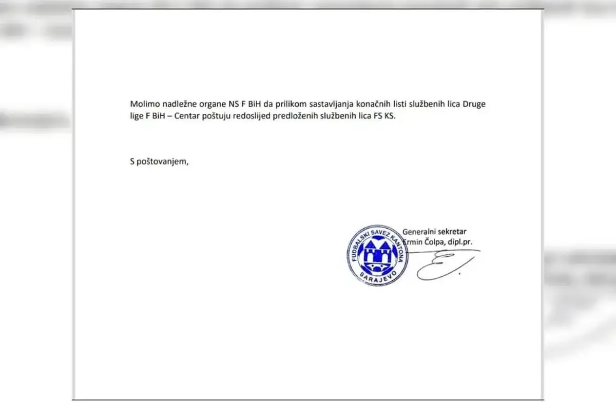 7 Udruženje fudbalskih sudija i instruktora Kantona Sarajevo optužilo Elmira Pilava za niz nečasnih radnji