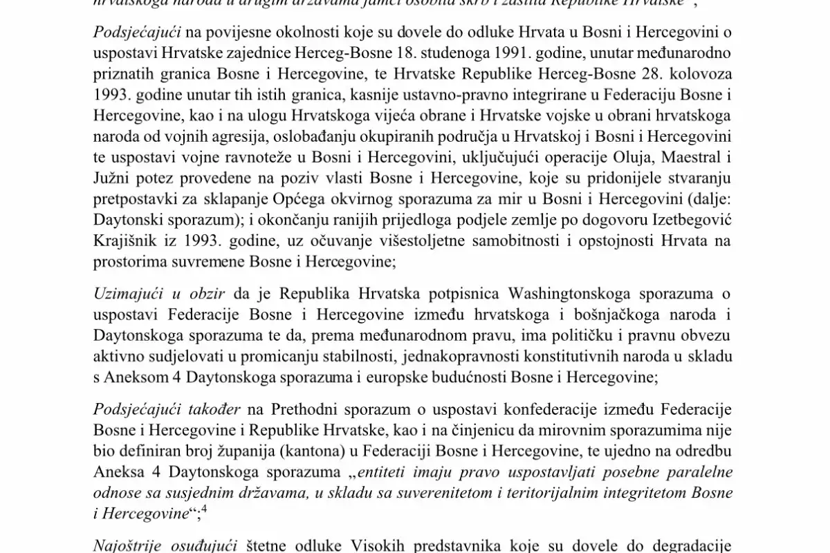 DP predstavio rezoluciju o BiH tekst