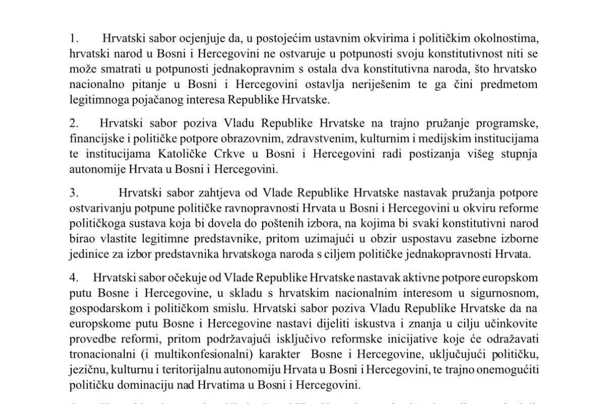 DP predstavio rezoluciju o BiH tekst