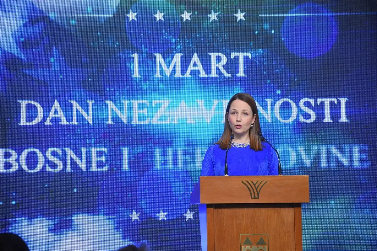AA 20230228 30438405 30438395 AKADEMIJA U VIJECNICI POVODOM 1 MARTA NEZAVISNOST BIH SE CUVA I JACA NA SVAKOM PEDLJU ZEMLJE