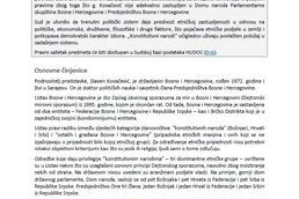 Presuda strazbur Kovačević