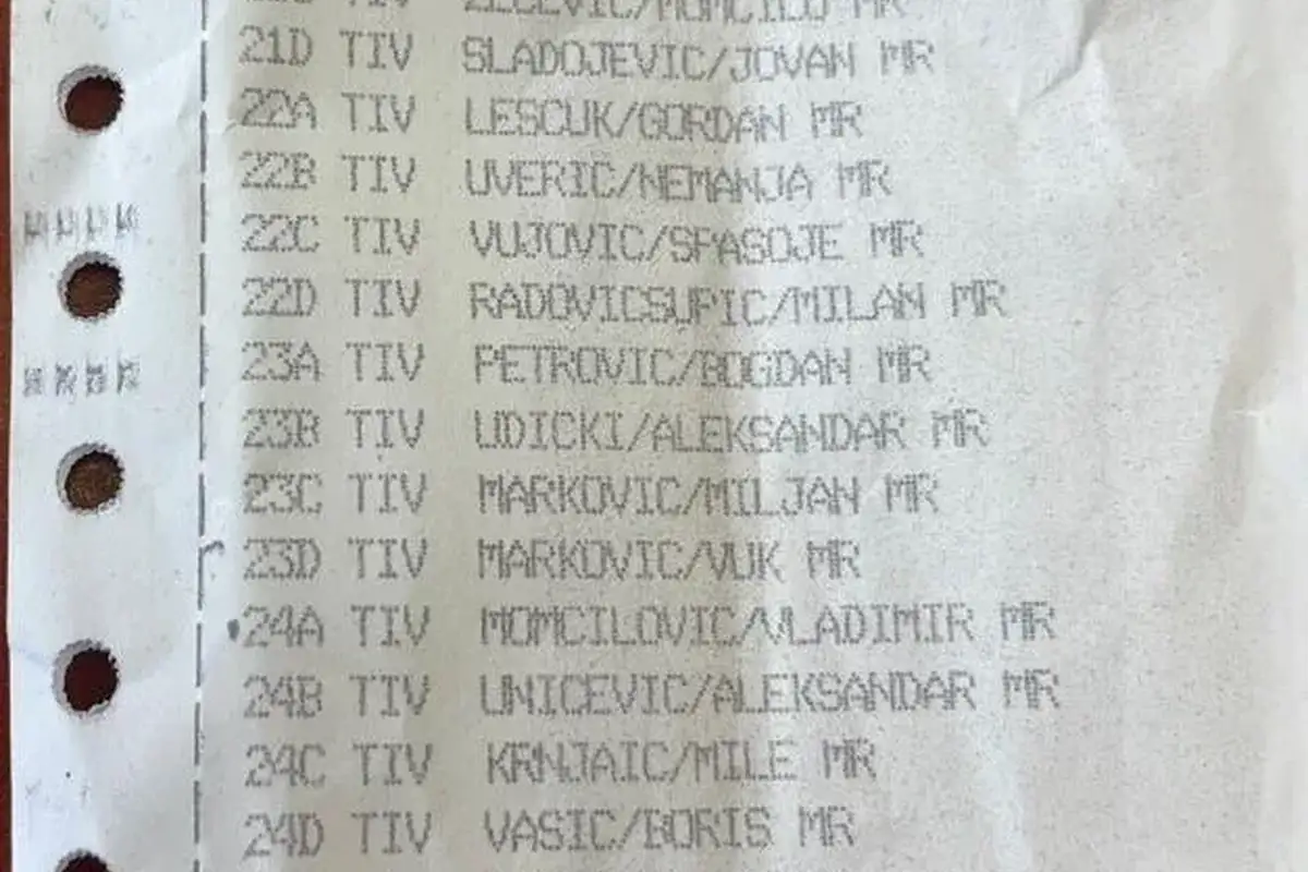 spisak putnici srbije vraceni iz crne gore/ PU Crna gora